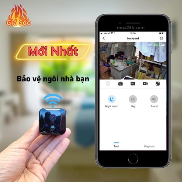 Camera Mini Nhỏ Gọn X74 SIM 4G 1080P – Quan Sát Tài Sản Có Thông Báo – ảnh sản phẩm 6