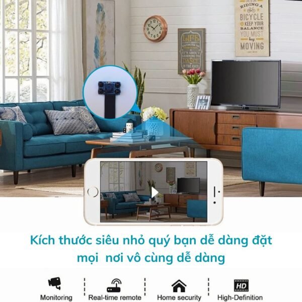 Camera Mini Nhỏ Gọn HQV99 Pro 4K – Quan Sát Tài Sản Có Thông Báo – ảnh sản phẩm 4