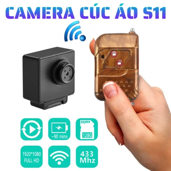 Cúc Áo Tích Hợp Camera S11 1080P – Ghi Hình Cá Nhân Có Thông Báo – ảnh sản phẩm 1