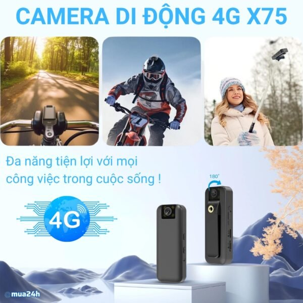 Camera Hành Trình X75 SIM 4G – Ghi Hình Cá Nhân Có Thông Báo – ảnh sản phẩm 4