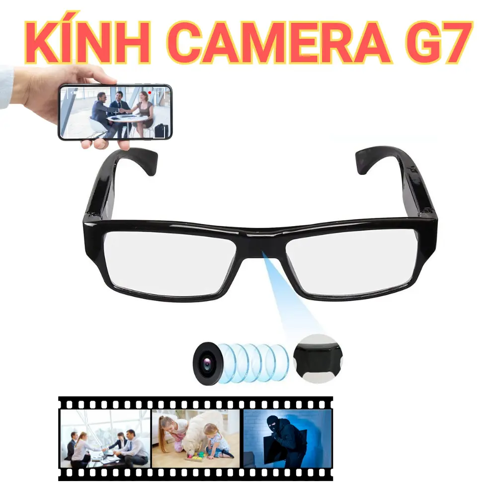 Mắt Kính Tích Hợp Camera G7 1080P – Ghi Hình Cá Nhân Có Thông Báo – ảnh sản phẩm 1
