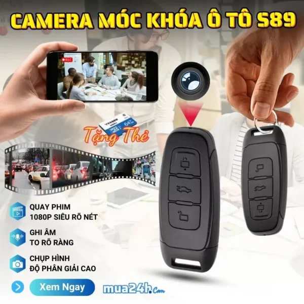 Móc Khóa Tích Hợp Camera S89 1080P – Ghi Hình Cá Nhân Có Thông Báo – ảnh sản phẩm 1