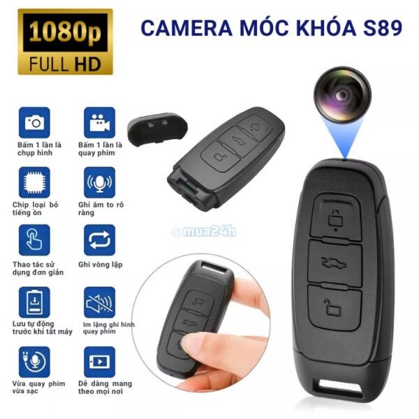 Móc Khóa Tích Hợp Camera S89 1080P – Ghi Hình Cá Nhân Có Thông Báo – ảnh sản phẩm 3