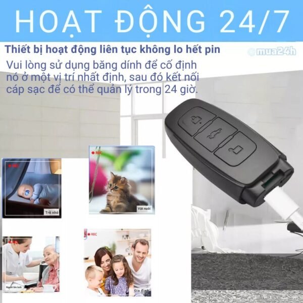 Móc Khóa Tích Hợp Camera S89 1080P – Ghi Hình Cá Nhân Có Thông Báo – ảnh sản phẩm 6